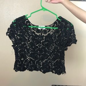 lace crop top